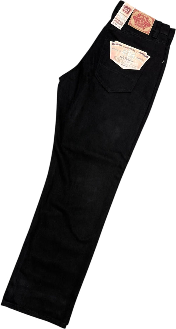 B&T PJ MARK STRAIGHT FIT JEANS - 41850BT - JET BLACK