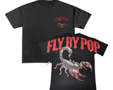 FLY BY BY POPULARITY T-SHIRT - FBP0018- BLACK / RED