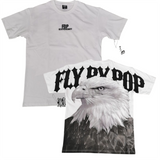 FLY BY BY POPULARITY T-SHIRT - FBP0019-WHITE / BLACK