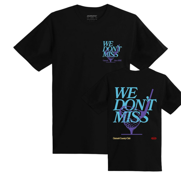 OUTRANK WE DON'T MISS T-SHIRT - OR3376- BLK/PUR