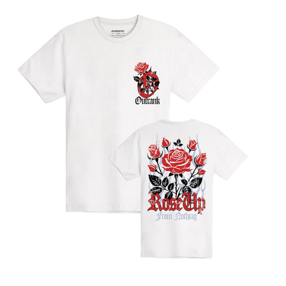 OUTRANK ROSE UP T-SHIRT - OR3369- WHITE