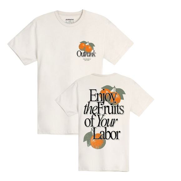 OUTRANK ENJOY THE FRUITS T-SHIRT - OR3345- WHITE