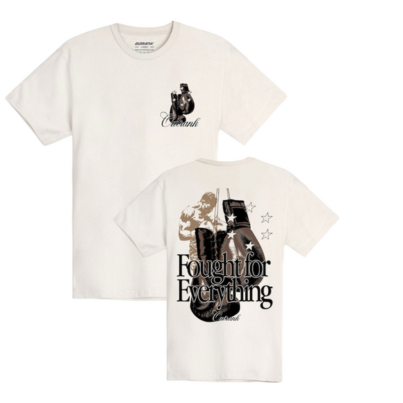 OUTRANK FOUGHT FOR EVERYTHING T-SHIRT - OR3603- WHITE
