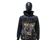 BKYS ESCAPE F-TERRY CROPPED HOODIE  SET - H1407SET - BLACK