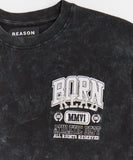 REASON BRAND BORN REAL T-SHIRT - RD5-009- BLACK