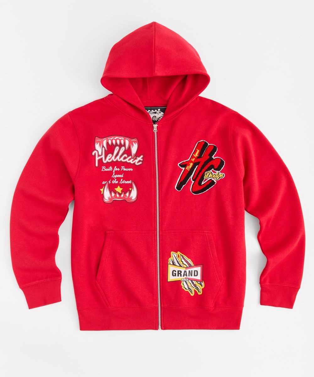 REASON DODGE HELLCAT SWEATSUIT - RE5-017SET - RED – King City Fashion