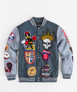 REASON FEARLESS VARSITY JACKET - RER5-005 - GREY