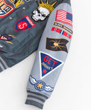 REASON FEARLESS VARSITY JACKET - RER5-005 - GREY
