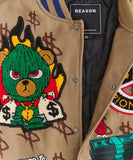 REASON PAPER VARSITY JACKET - RER5-006 - KHAKI