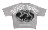 ROKU STUDIO BEAST ENZYME CROPPED TEE - RK1482018 - WASHED GREY