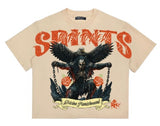 ROKU STUDIO RISE BOXY TEE - RK1482034 - SAND STONE