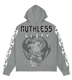 ROKU STUDIO RUTHLESS CROPPED HOODIE- RK5481746 - GREY