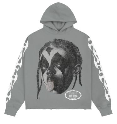 ROKU STUDIO RUTHLESS CROPPED HOODIE- RK5481746 - GREY