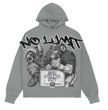 ROKU STUDIO NO LIMIT CROPPED HOODIE - RK5481785 - CONCRETE
