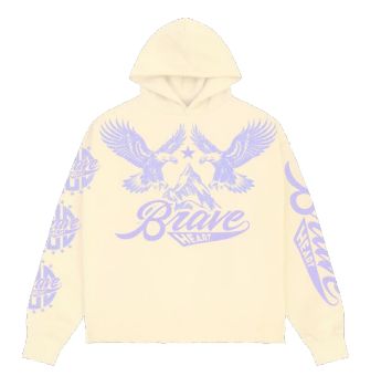 ROKU STUDIO BRAVE HEART CROPPED HOODIE - RK5481806 - EGGSHELL