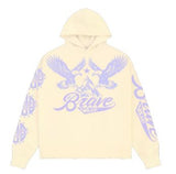 ROKU STUDIO BRAVE HEART CROPPED HOODIE - RK5481806 - EGGSHELL