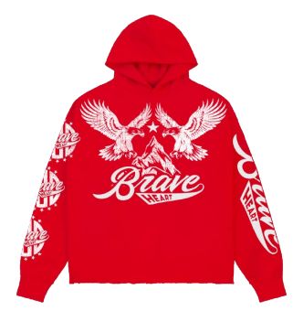 ROKU STUDIO BRAVE HEART BOXY HOODIE - RK5481806 - RED