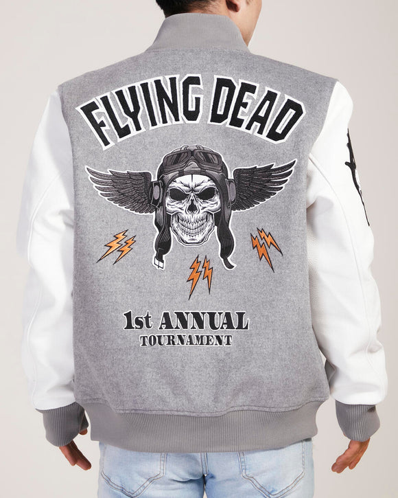 FLYING DEAD VARSITY JACKET - RK6481083 - HEATHER GREY