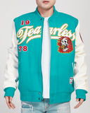 ROKU STUDIO FEARLESS VARSITY JACKET - RK6481088 - MINT/WHIT