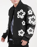 ROKU STUDIO CHENILLE TEAR DRIP VARSITY JACKET - RK6481200 - BLACK