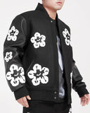 ROKU STUDIO CHENILLE TEAR DRIP VARSITY JACKET - RK6481200 - BLACK