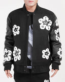 ROKU STUDIO CHENILLE TEAR DRIP VARSITY JACKET - RK6481200 - BLACK