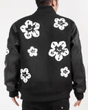 ROKU STUDIO CHENILLE TEAR DRIP VARSITY JACKET - RK6481200 - BLACK