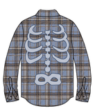 RUKO STUDIO RIBCAGE HEAVY FLANNEL SHIRT - RK6481419 - UNIVERSITY BLUE