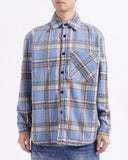 RUKO STUDIO RIBCAGE HEAVY FLANNEL SHIRT - RK6481419 - UNIVERSITY BLUE