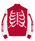 RIBCAGE VARSITY JACKET - RK6481504 - RED/WHITE