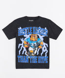 REASON BRAND "HUSTLE HARD" T-SHIRT - RR5-013 - WASHED BLACK