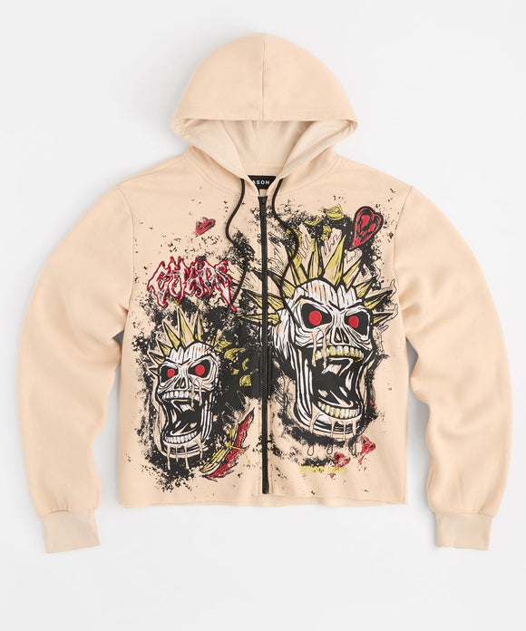 REASON BEWARE CREPPED HOODIE - RR5-023 - KHAKI