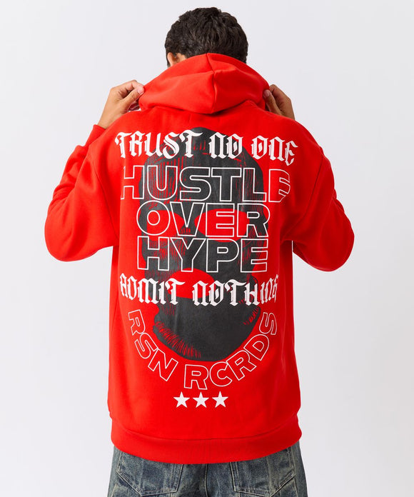 REASON HUSTLE PULLOVER HOODIE - RS5-112 - RED
