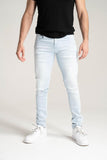 SPARK DENIM BASIC STRETCH JEANS - S3027 - SNOW ICE