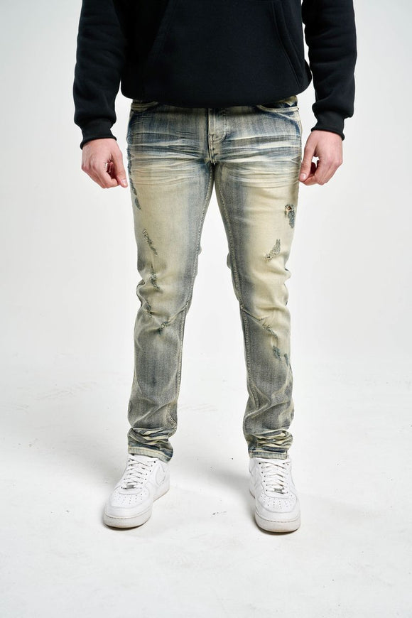 SPARK PREMIUM DENIM SLIM FIT JEANS - S4402 - RUSTIC BLUE – King 