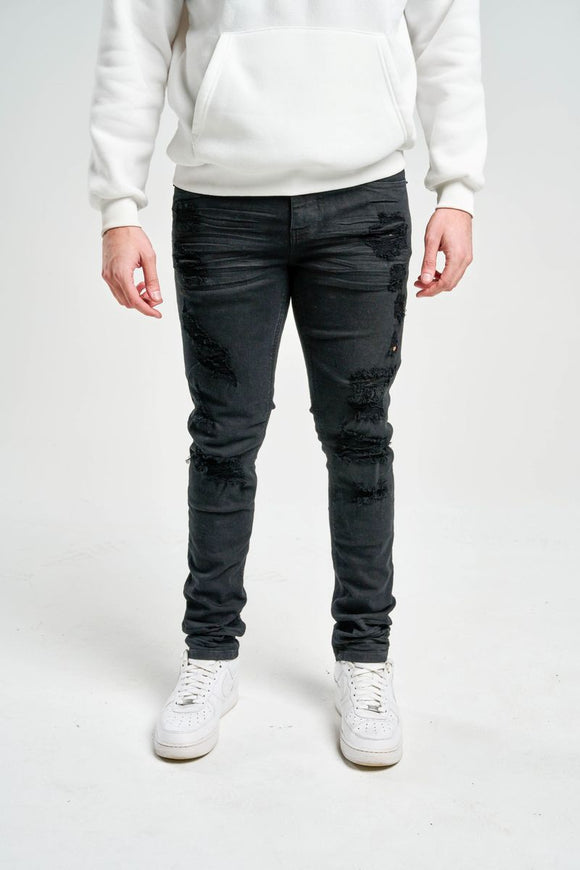 SPARK PREMIUM DENIM JEANS - S4405 - JET BLACK