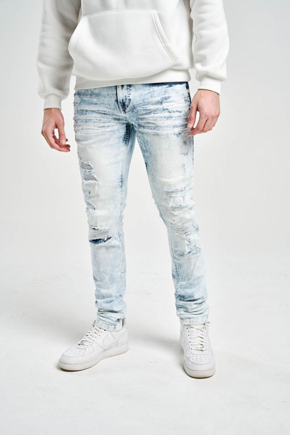 SPARK PREMIUM DENIM SLIM FIT JEANS - S4405 - BLEACH BLUE
