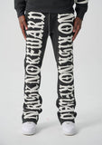 SPARK "NO RISK NO REWARD" FLEECE STACKED PANTS - S5301 - BLACK/WHITE