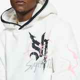 SUGARHILL “BLADE” RAW HEM CROPPED HOODIE - SH25 - WHITE