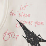 SUGARHILL “BLADE” RAW HEM CROPPED HOODIE - SH25 - WHITE