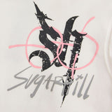 SUGARHILL “BLADE” RAW HEM CROPPED HOODIE - SH25 - WHITE