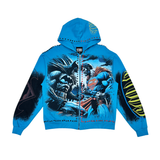 STRAY THE WORLD IS YOURS ZIPUP HOODIE - ST1517-BLUE