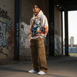 STRAY BAD TO THE BONE PULLOVER HOODIE - ST1520- BONE