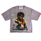 BKYS "SWAGGER" F-TERRY CROPPED T-SHIRT - T1452 - LAVENDER