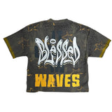 BKYS "BLESSED" DOUBLE SIDE CROPPED T-SHIRT - T1530 - GREY