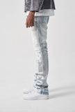 TAKER STEAKED JEANS DWNIM WITH ALLOVER PRINT - T4132 - LT BLUE