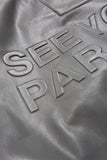 SEE YOU IN PARADISE VEGAN LEATHER HOODIE - 8560H - GREY