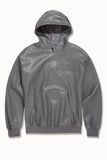 SEE YOU IN PARADISE VEGAN LEATHER HOODIE - 8560H - GREY