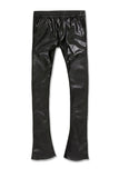 JORDAN CRAIG  VEGAN LEATHER STACKED PANT - 8560L - BLACK