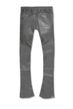 JORDAN CRAIG  VEGAN LEATHER STACKED PANT - 8560L - CHARCOAL